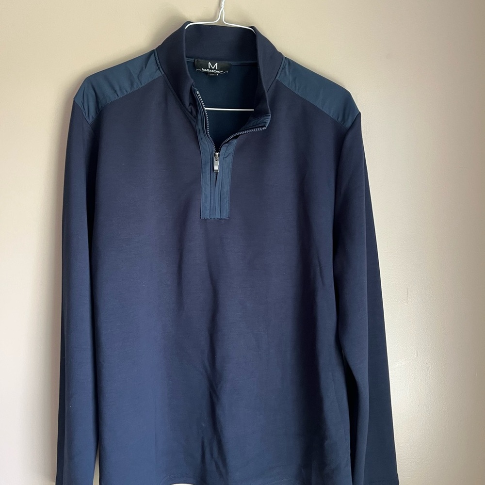 Magaschoni Navy Blue Men's Shirt